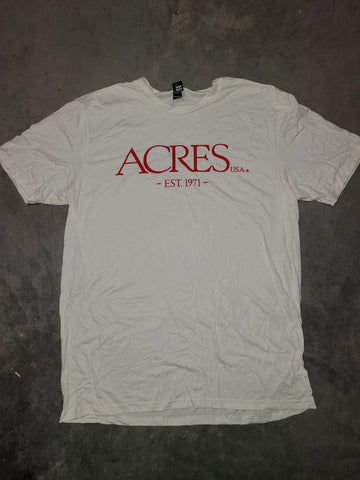 White T-Shirt - Acres Merch