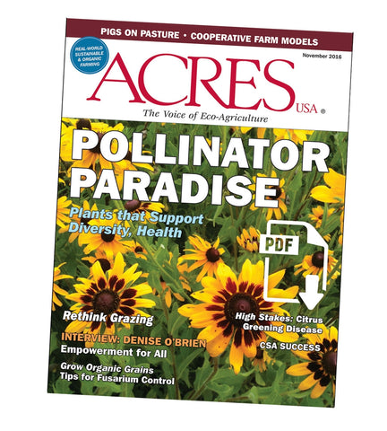 Acres U.S.A. Magazine November 2016 Front Cover