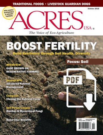 Acres U.S.A. Magazine October 2018 Front Cover